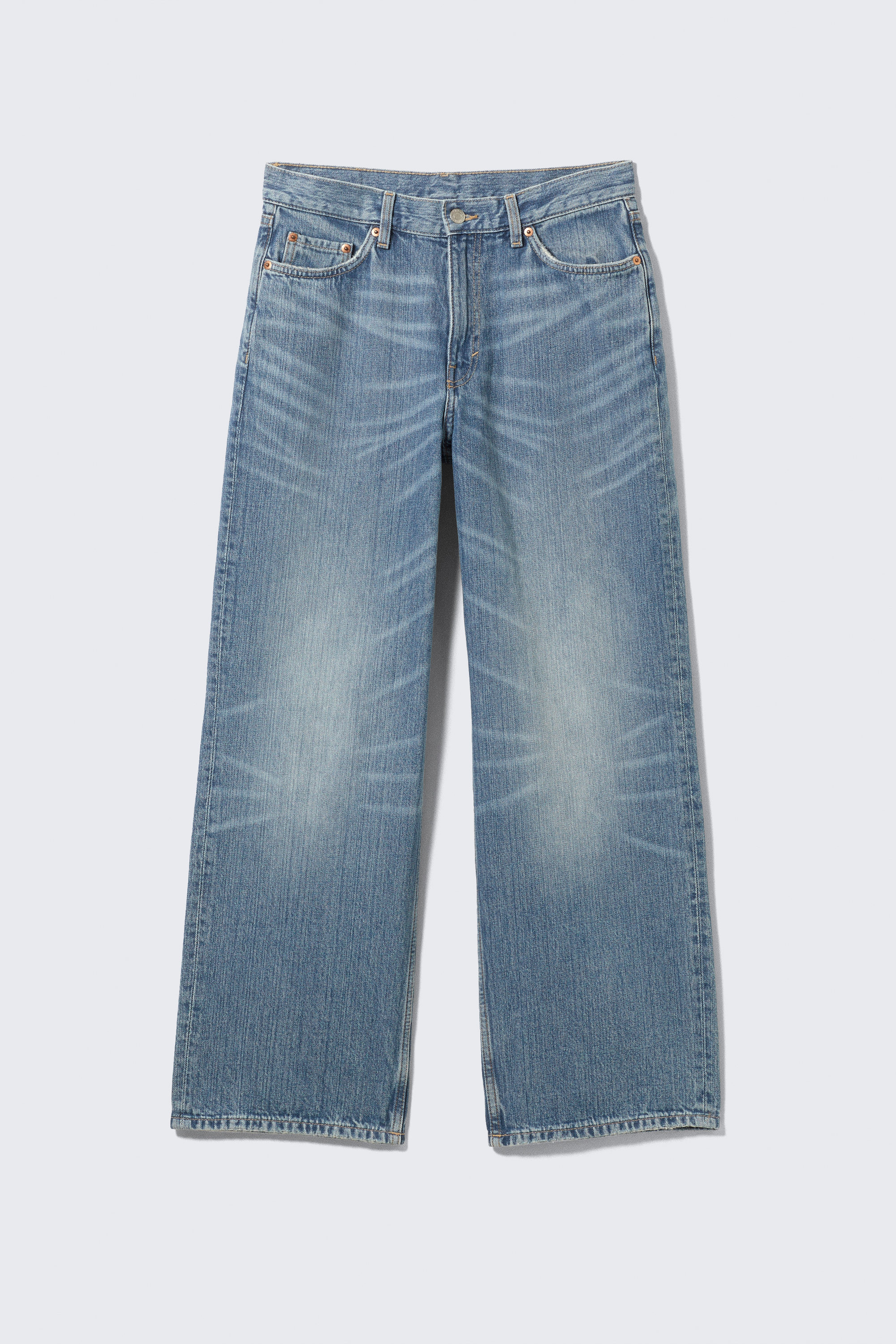 Blue Stream - Medium Blue - Dynasty Low Rise Loose Wide Leg Jeans - 5