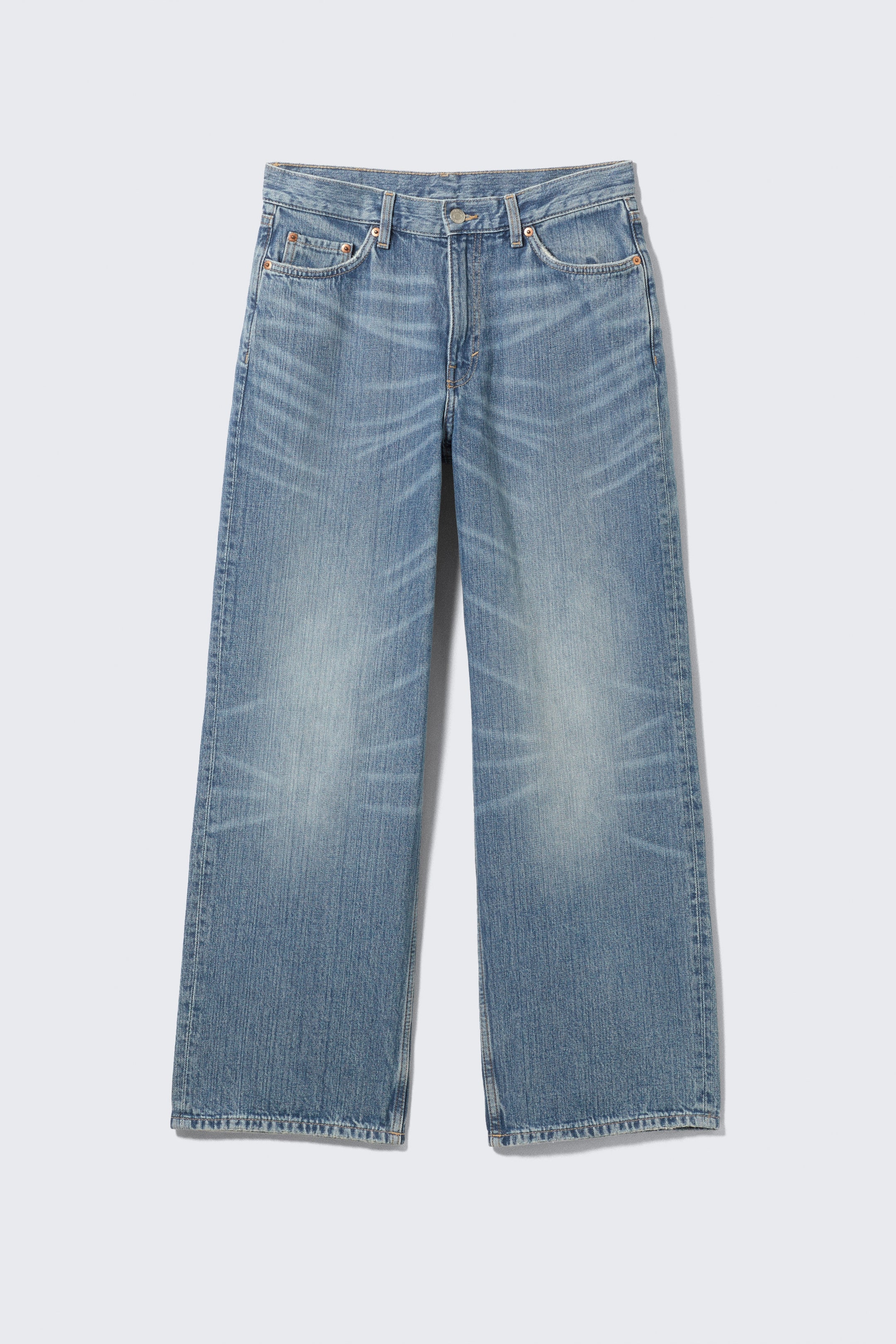 Blue Stream - Middelblauw - Dynasty Low Rise Loose Wide Leg Jeans - 1