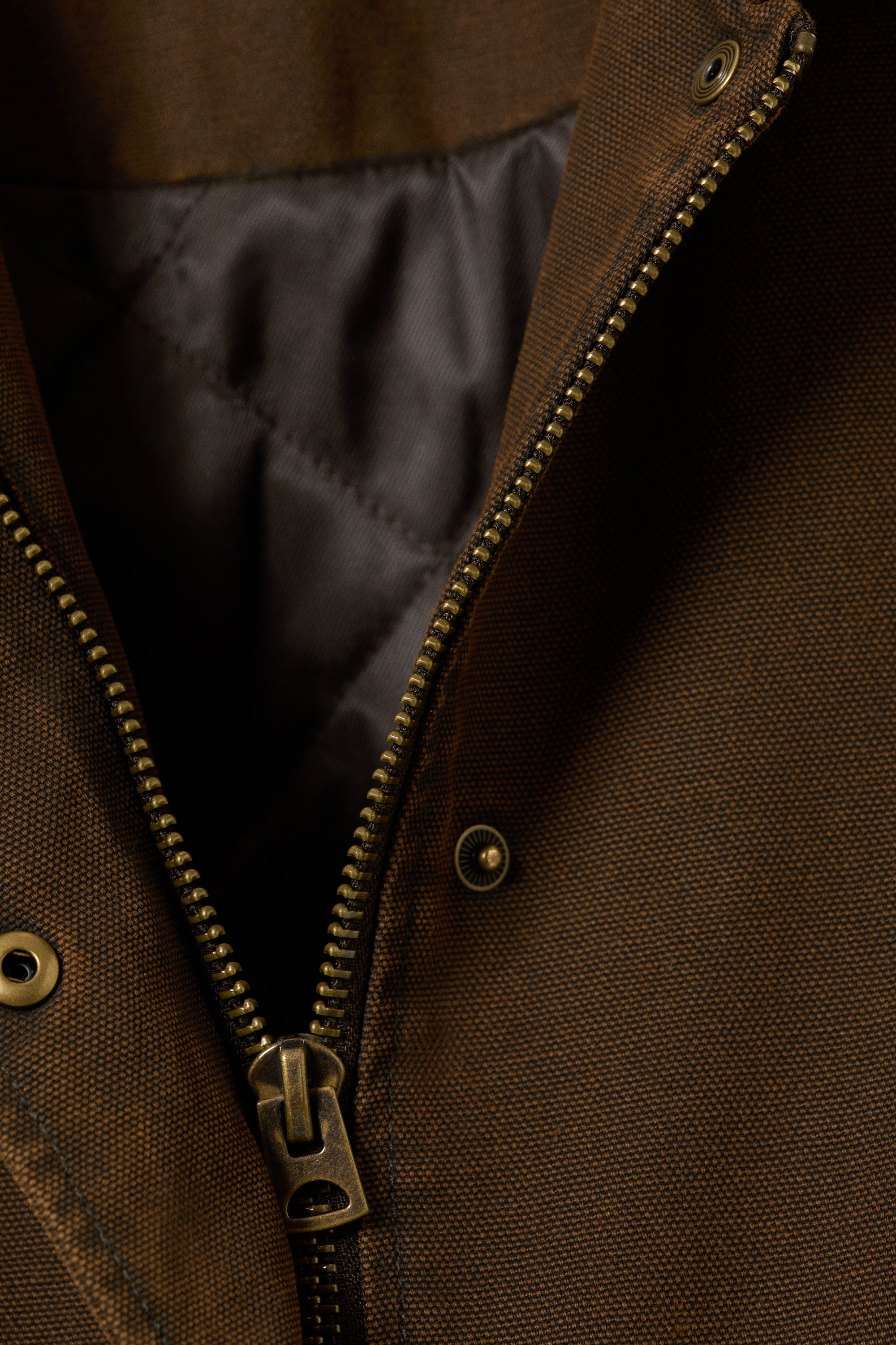 Dunkles Khakigrün - Oversized Car-Coat aus Canvas - 6