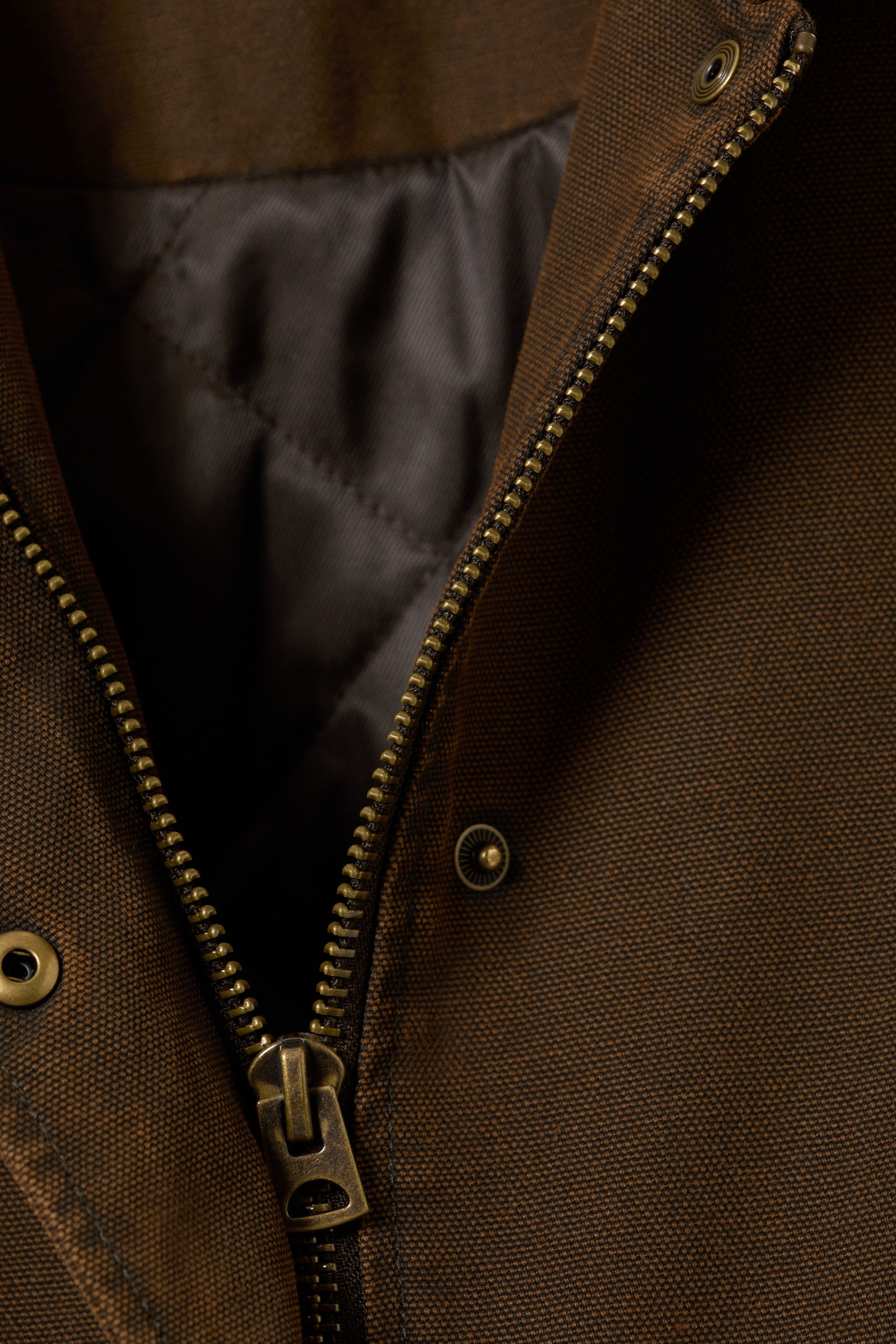 Dark Khaki Green - Oversized Canvas Car Coat - 6