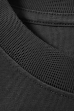 Dark Grey - Air Flame - Great Boxy Graphic Long Sleeve T-shirt - 4