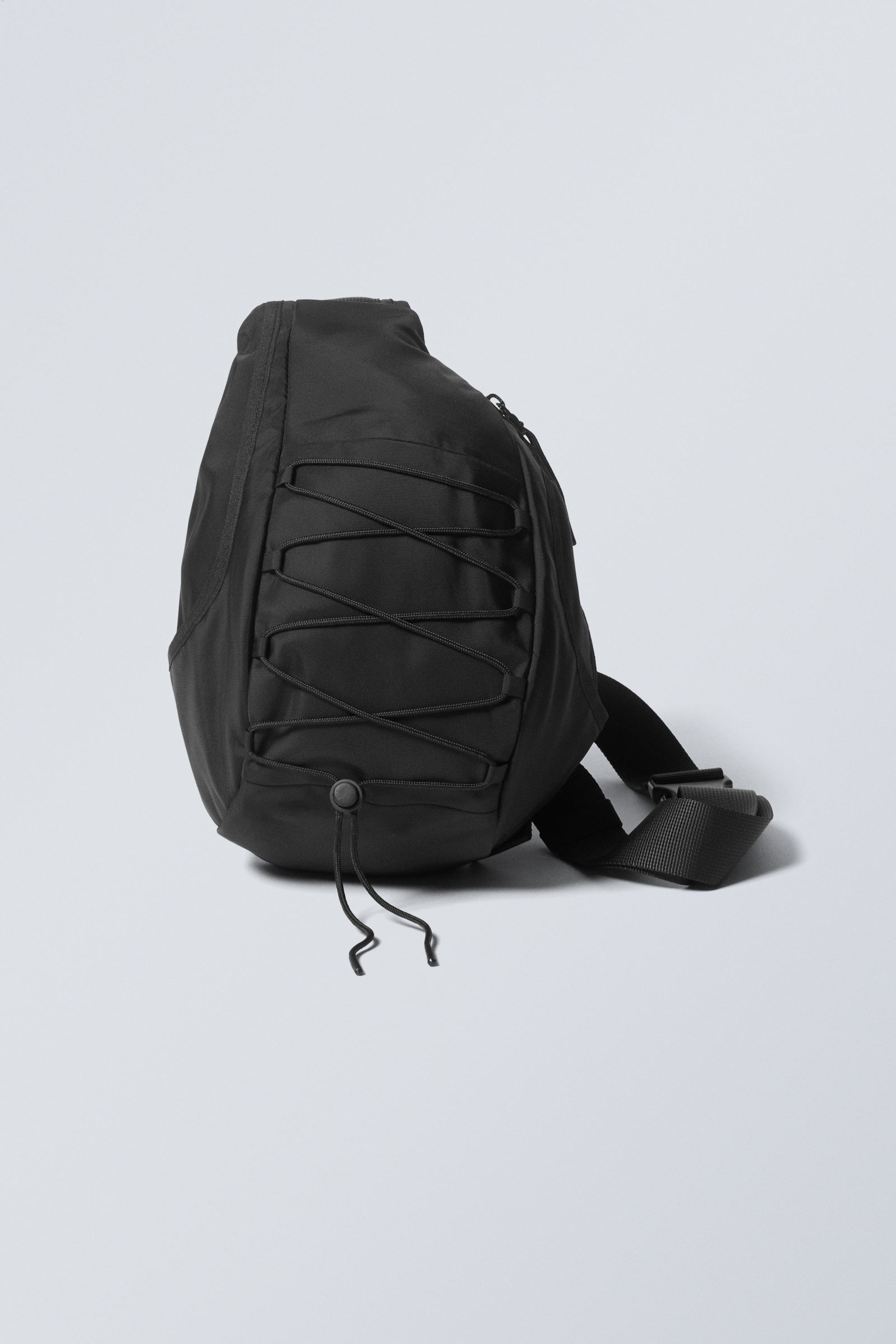 Black - Demi Lace Up Crossbody Bag - 1