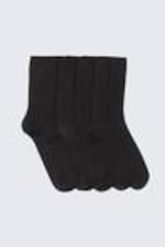 Schwarz - 5er-Pack Rippensocken - 0