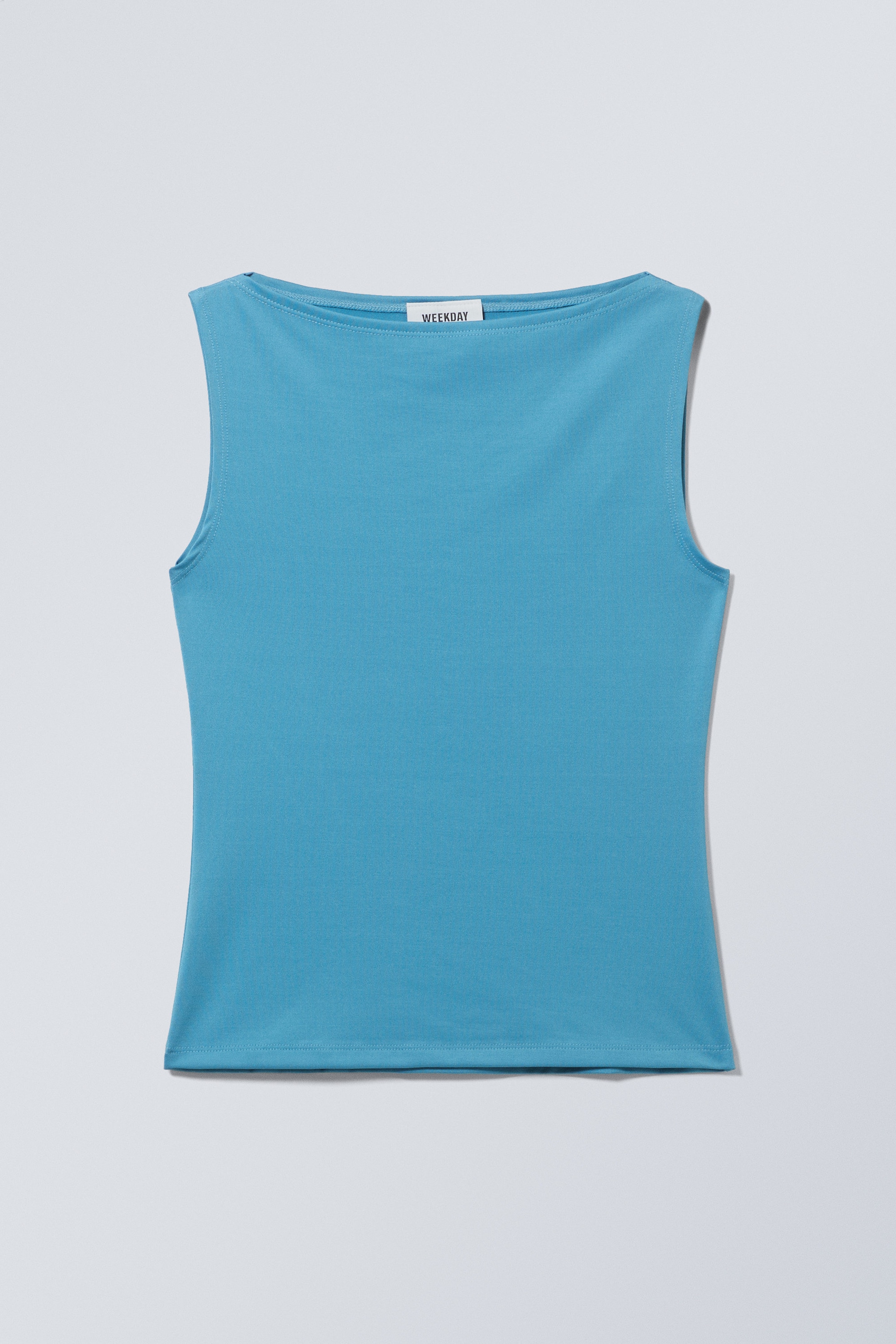 Bright Blue - Annie Sleeveless Boat-Neck Top - 0