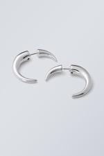 Silver - Spike Stud Earrings - 0