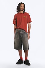 Red - Nebulith - Boxy Printed Graphic T-shirt - 2