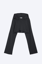 Dark Grey - Cropped Hooded Bolero - 4