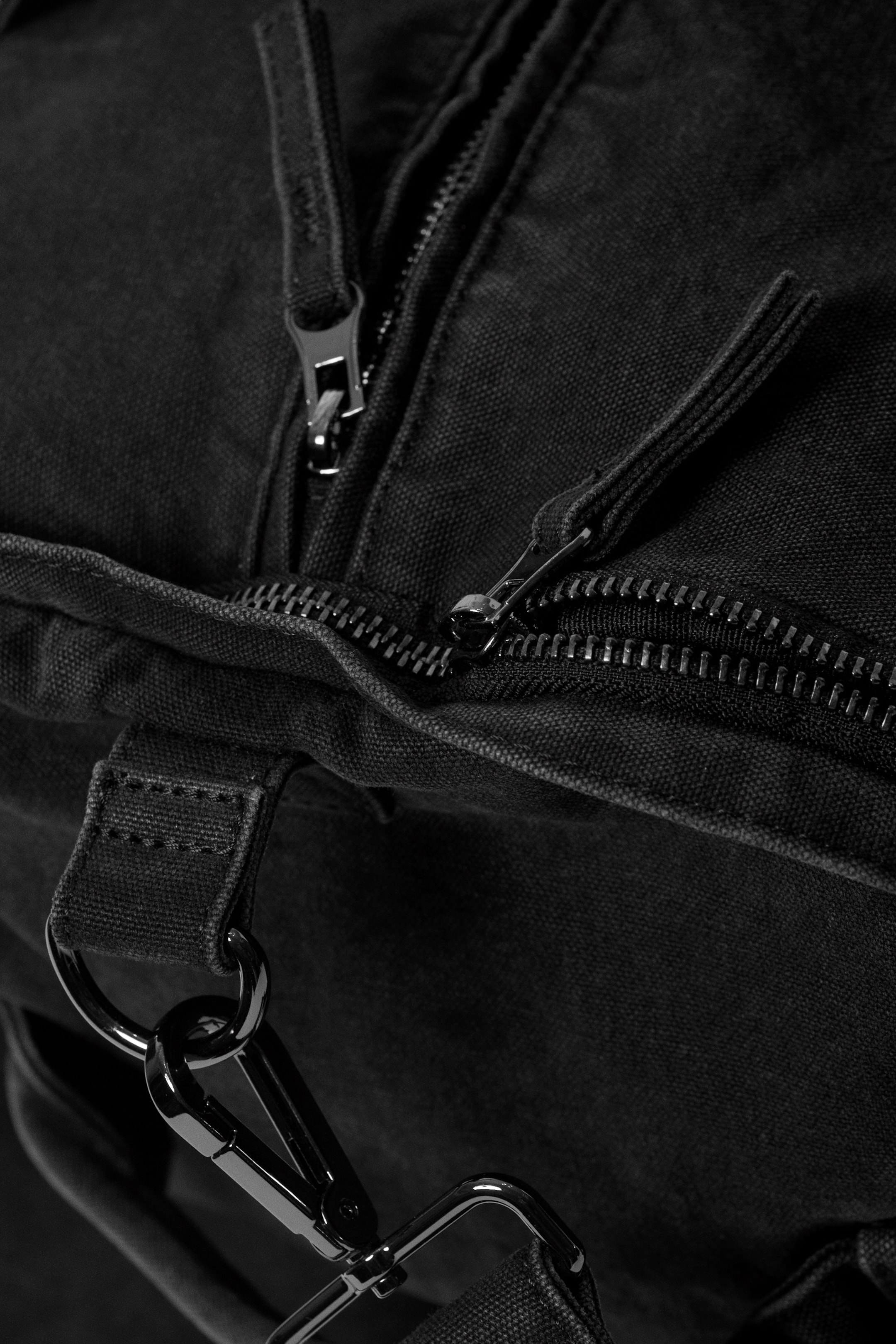 Dark Grey - Rounded Canvas Crossbody Bag - 7