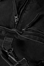 Dark Grey - Rounded Canvas Crossbody Bag - 7