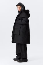 Black - Oversized Padded Parka - 2