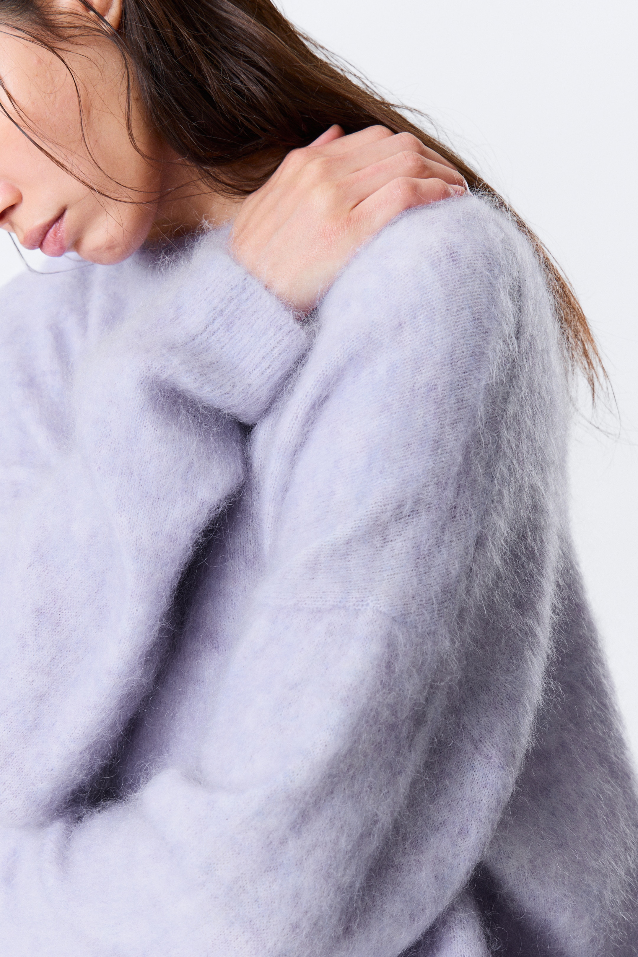 Ingrandisci l'immagine: Oversized Knitted Mohair Blend Sweater - Light Purple Melange - DONNA | H&M CH 5