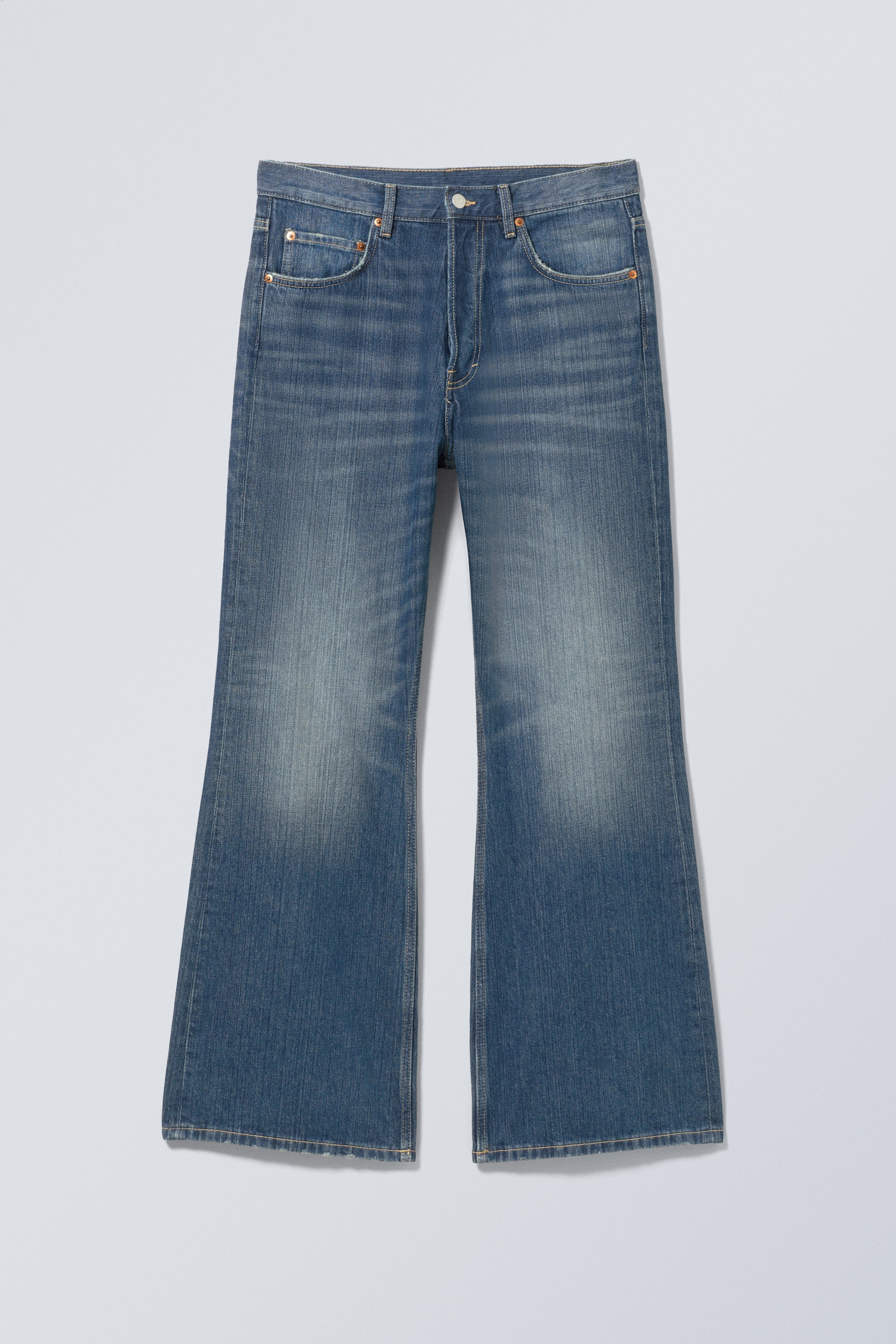 Mine Blue - Medium Blue - Time Loose Bootcut Jeans - 0