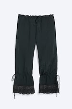 Svart - Rosabel lågmidjade lediga bloomers med spets - 4