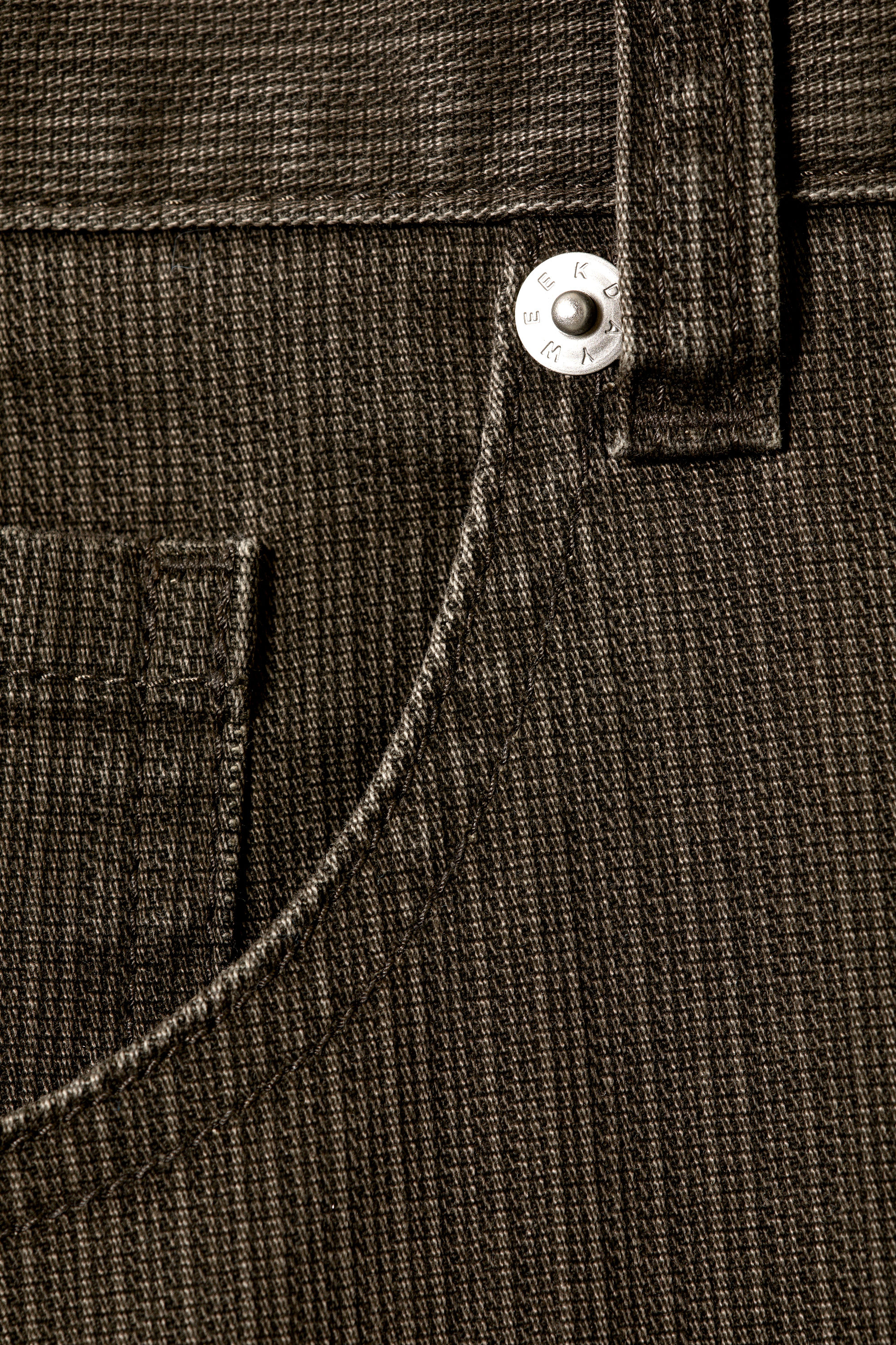 Dunkelbraun - Astro Mid Rise Loose Baggy Leg Structured Trousers - 5