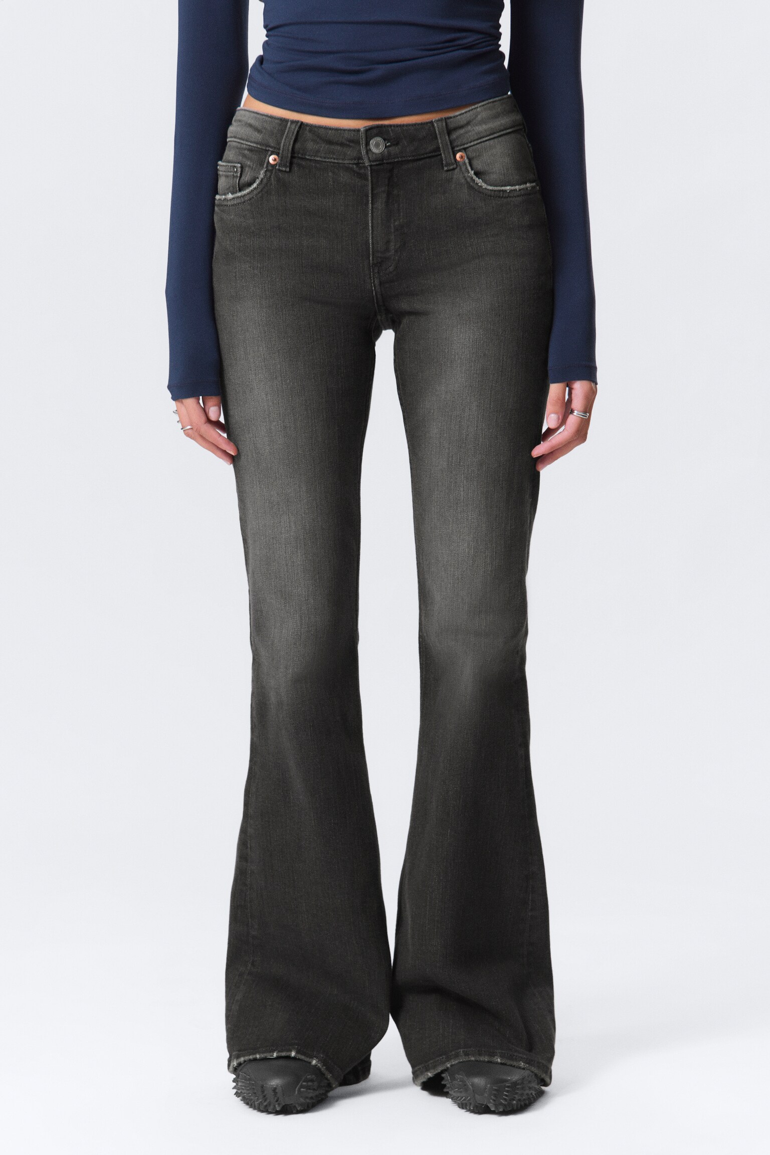 Katsumi Low Rise Slim Flared Leg Jeans - Phantom Black - Black/Climb Blue - Light Blue/Peak Blue - Medium Blue/Desert Blue - Dark Blue/Board Blue - Medium Blue - 7