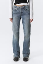 Thunder Blue - Dark Blue - Tension Mid Rise Slim Bootcut Leg Jeans - 2