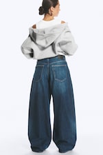 Lightning Blue - Bleu moyen - Andromeda jean baggy ample taille basse - 7