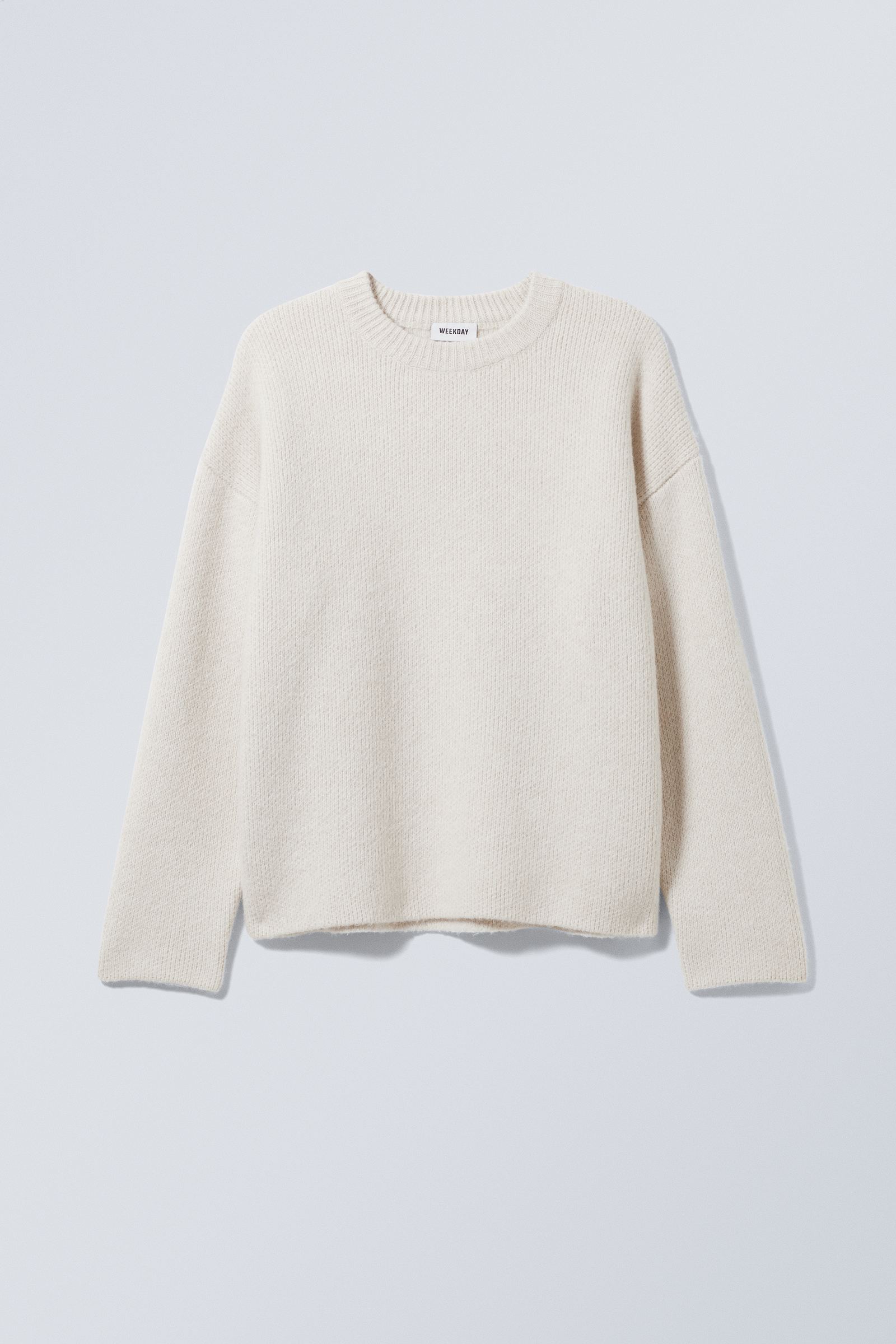 【送料&関税込】Off-White Embroidered Wool Blend Oversize Sw teo oversized wool blend knit sweater - Light Dusty Mole