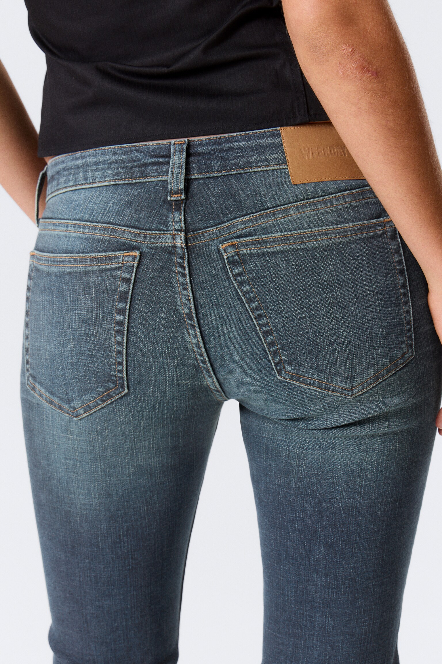 Luna Low Rise Skinny Bootcut Leg Jeans - Blue Hymn - Medium Blue/Blue Rinse - Dark Blue - 7