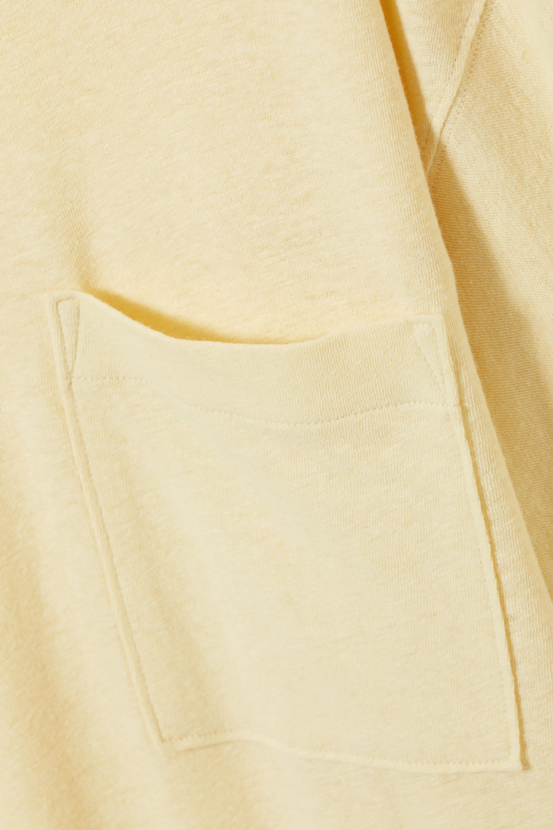 Beige - Boxy Linen T-Shirt - 1