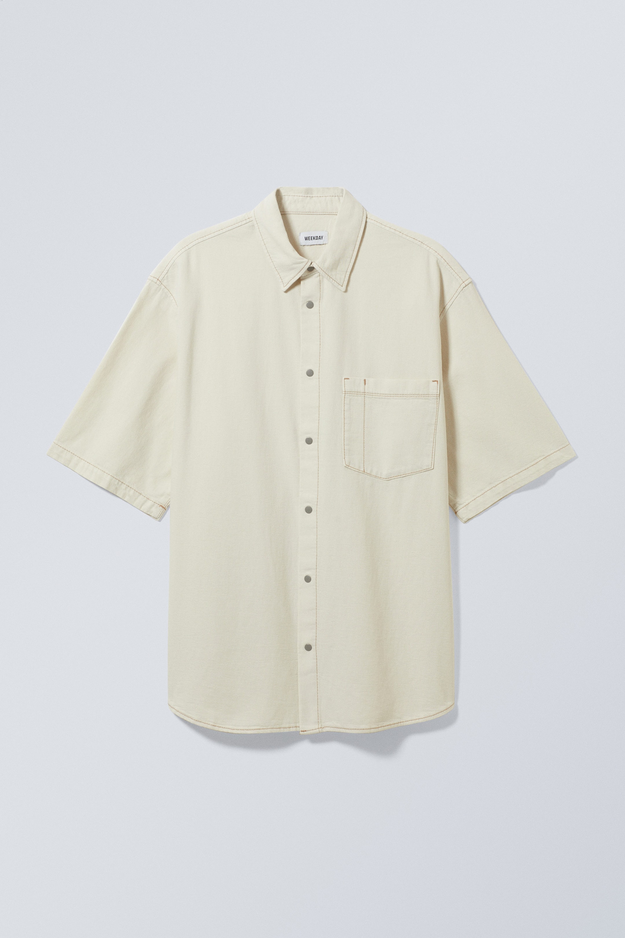 Chalk White - Griffith Denim Oversized Shirt - 0