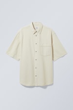Chalk White - Griffith Denim Oversized Shirt - 0