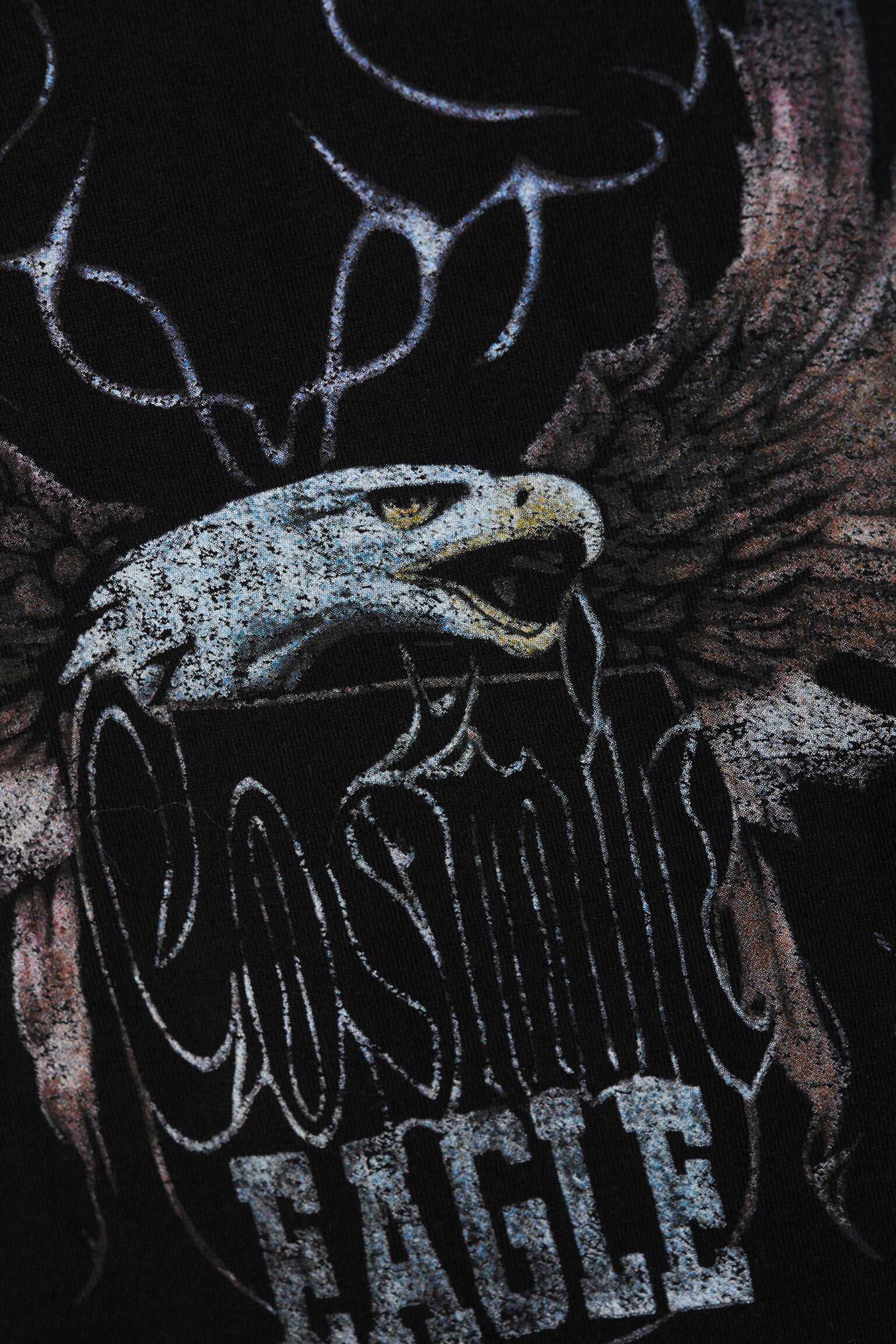 Relaxed Graphic Printed T-shirt - Black - Cosmic Eagle/Black - Thunder Tour/Black - Dragon Gate/Dark Brown - Drea8m - 4
