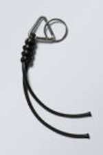 Black - Knotted Cord Keyring - 2
