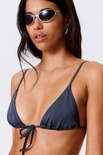Dark Blue - Triangle Bikini Top - 1