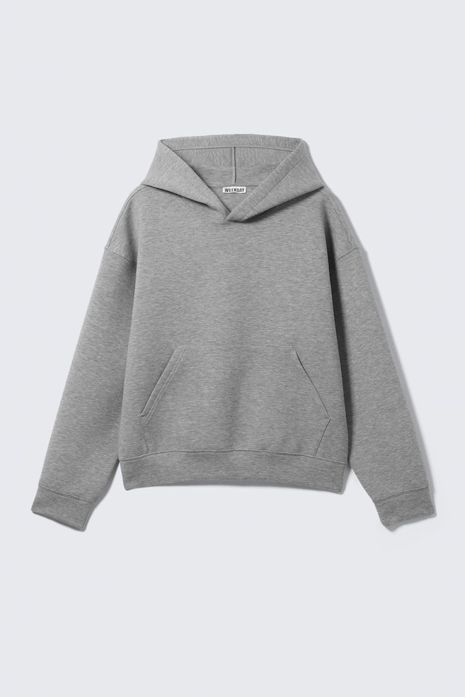 Simon Scuba Hoodie - Grey Melange/Black - 1