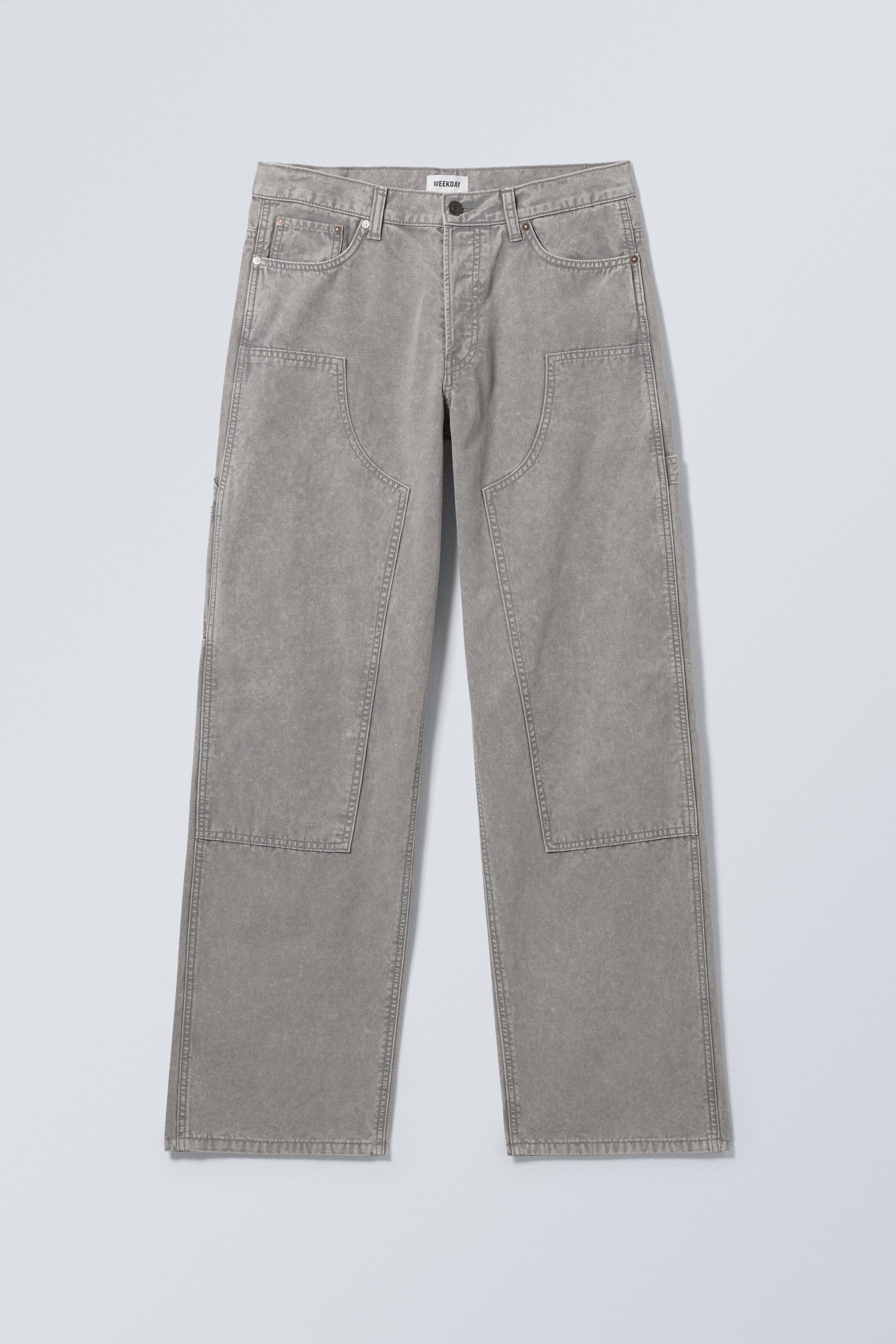 View larger image: Washed Loose Carpenter Trousers - Dusty Grey - Men | H&M GB 1