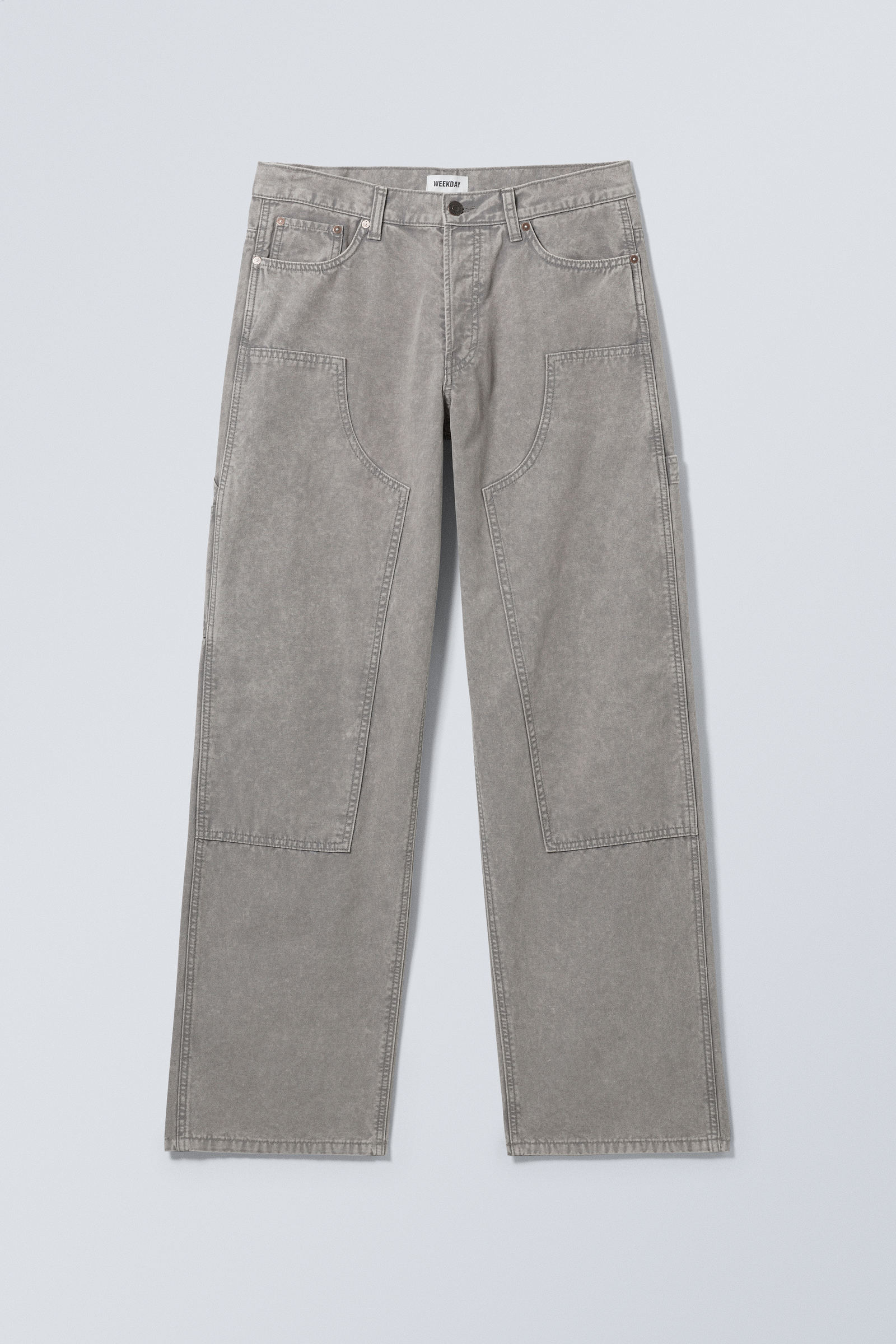 ★ POSZER★ Carpenter Washed Denim Pants Khaki Grey 233CWDP PACC16P003-2_02.jpg?v=1742225553