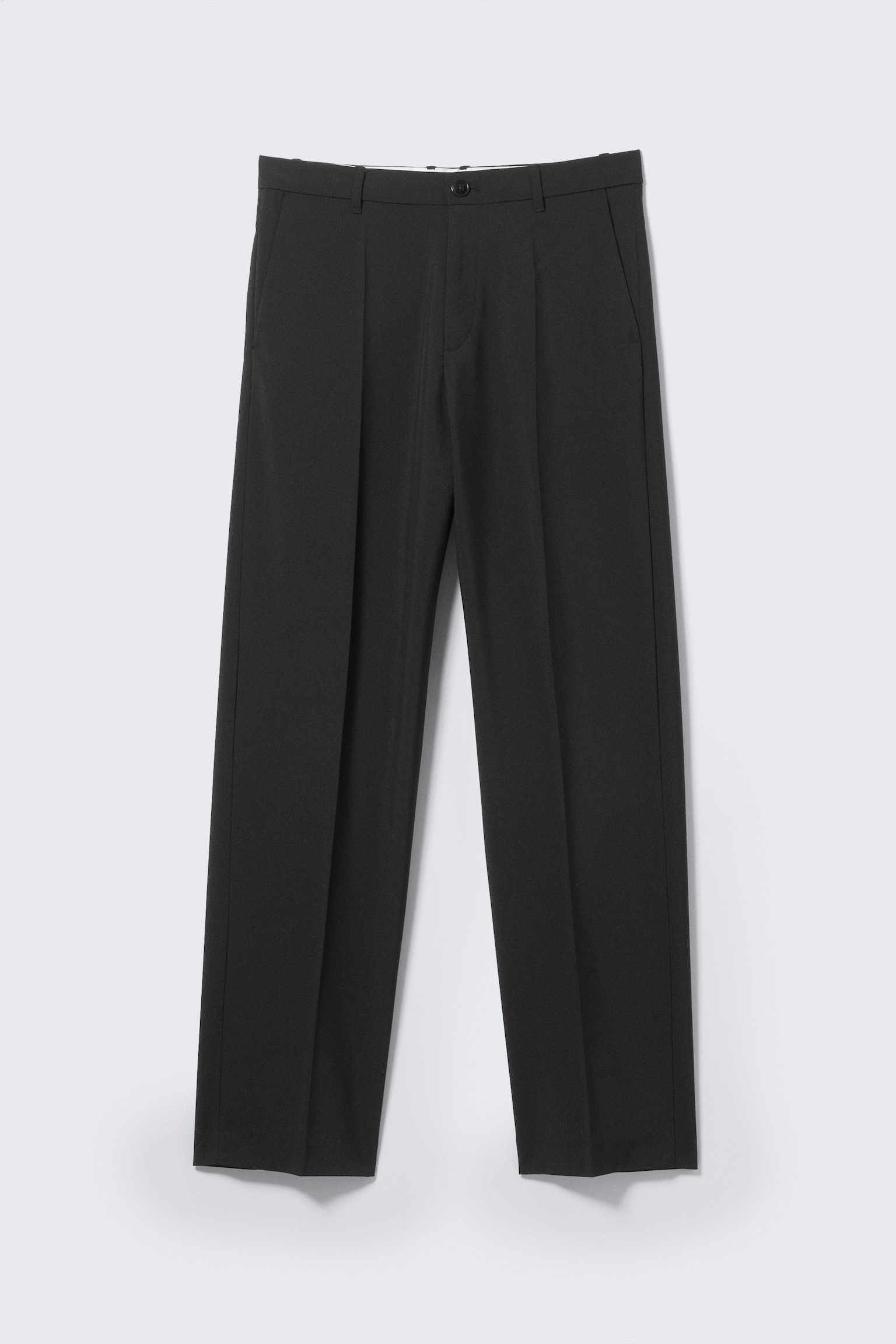Oversized Suit Trousers - Zwart/Zwart met krijtstreep - 2