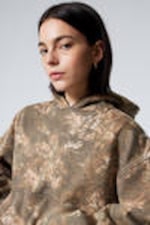 Khaki - Waldland - Bedruckter Hoodie in lockerer Passform - 1