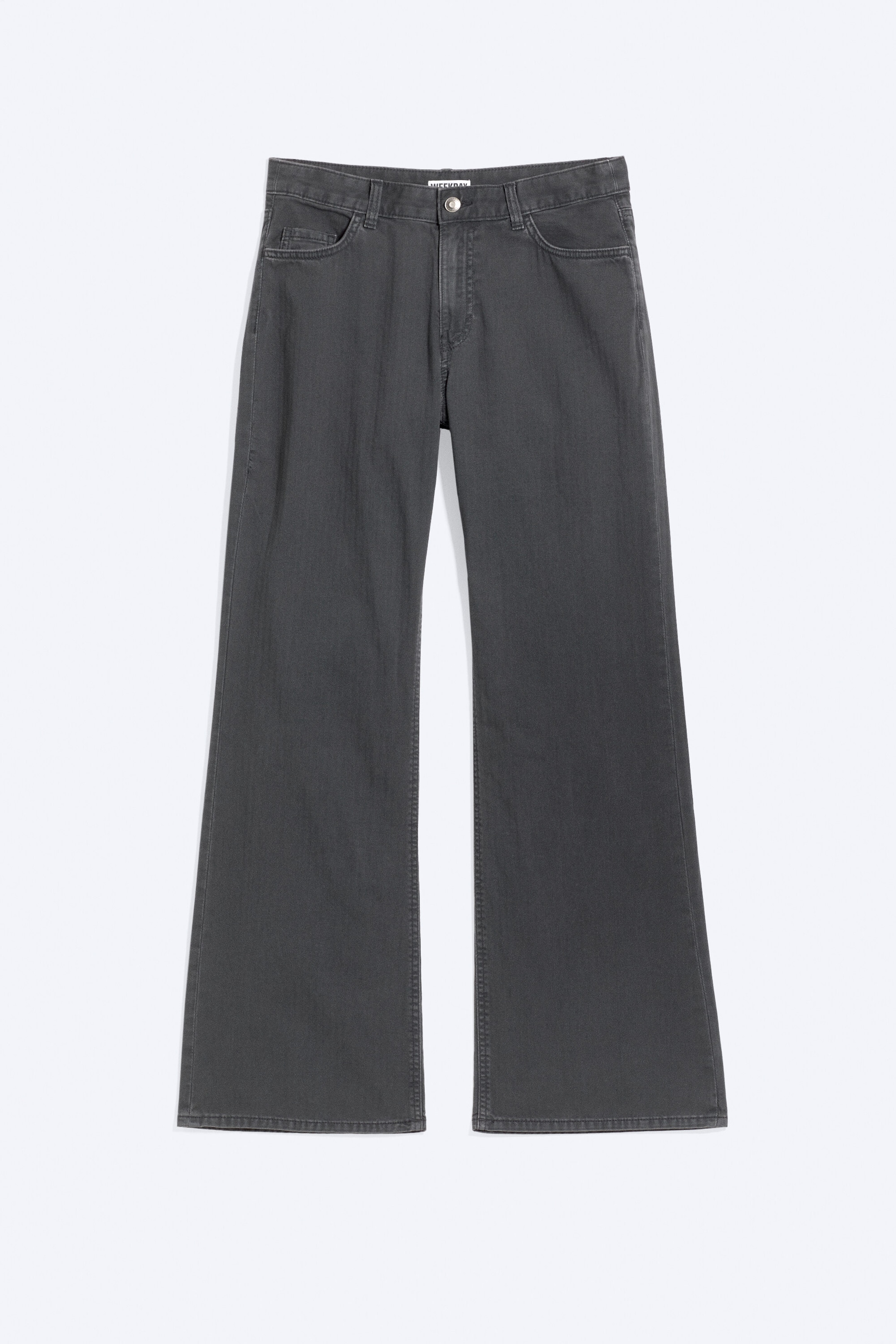 Dark Grey - Strukturbyxor med lös passform - 1