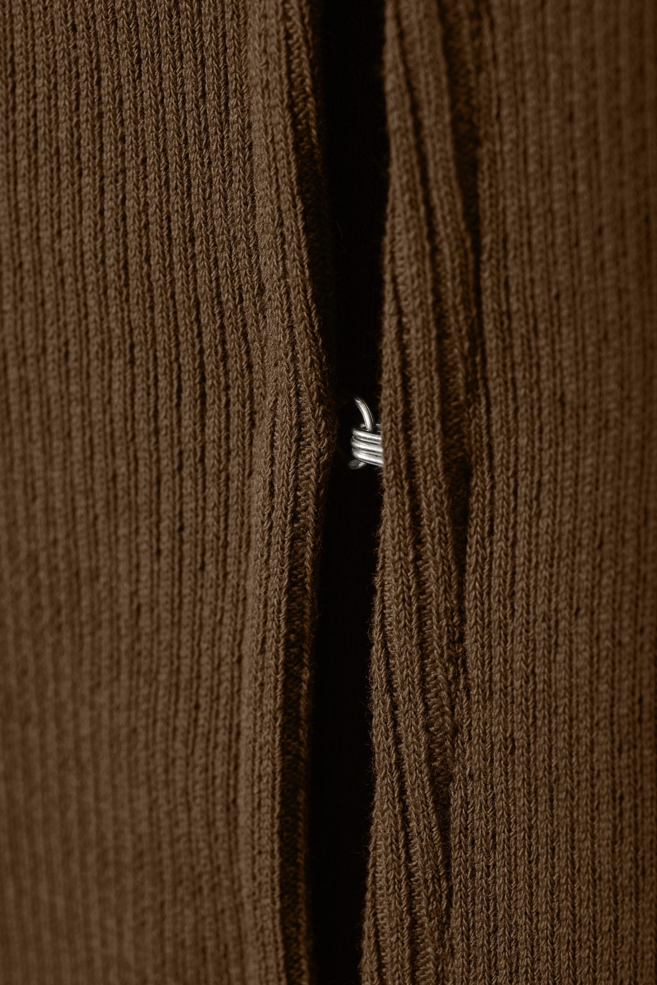 Brown - Coralie Hook & Eye Cardigan - 1