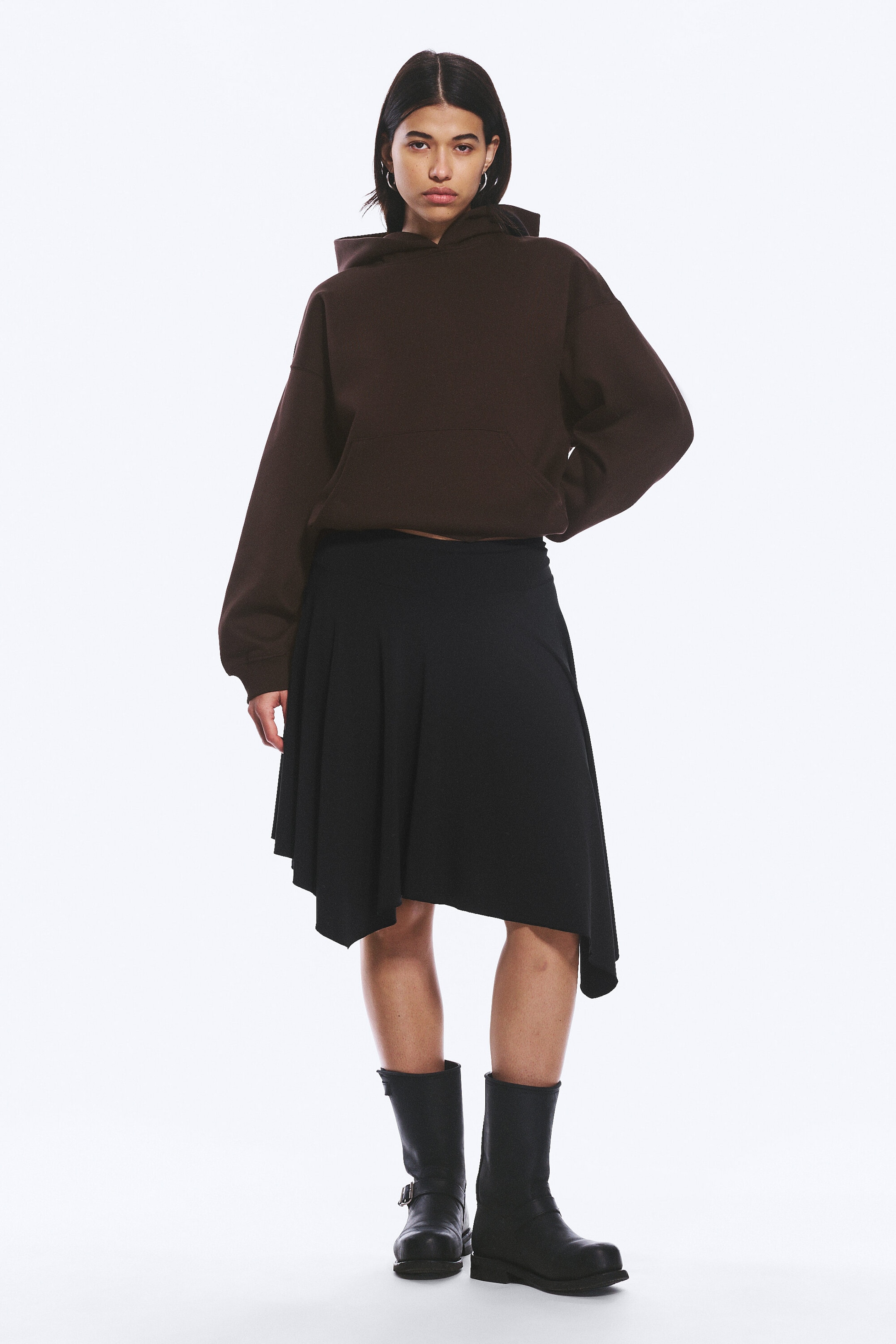 Dark Brown - Oversized Heavyweight Hoodie - 2