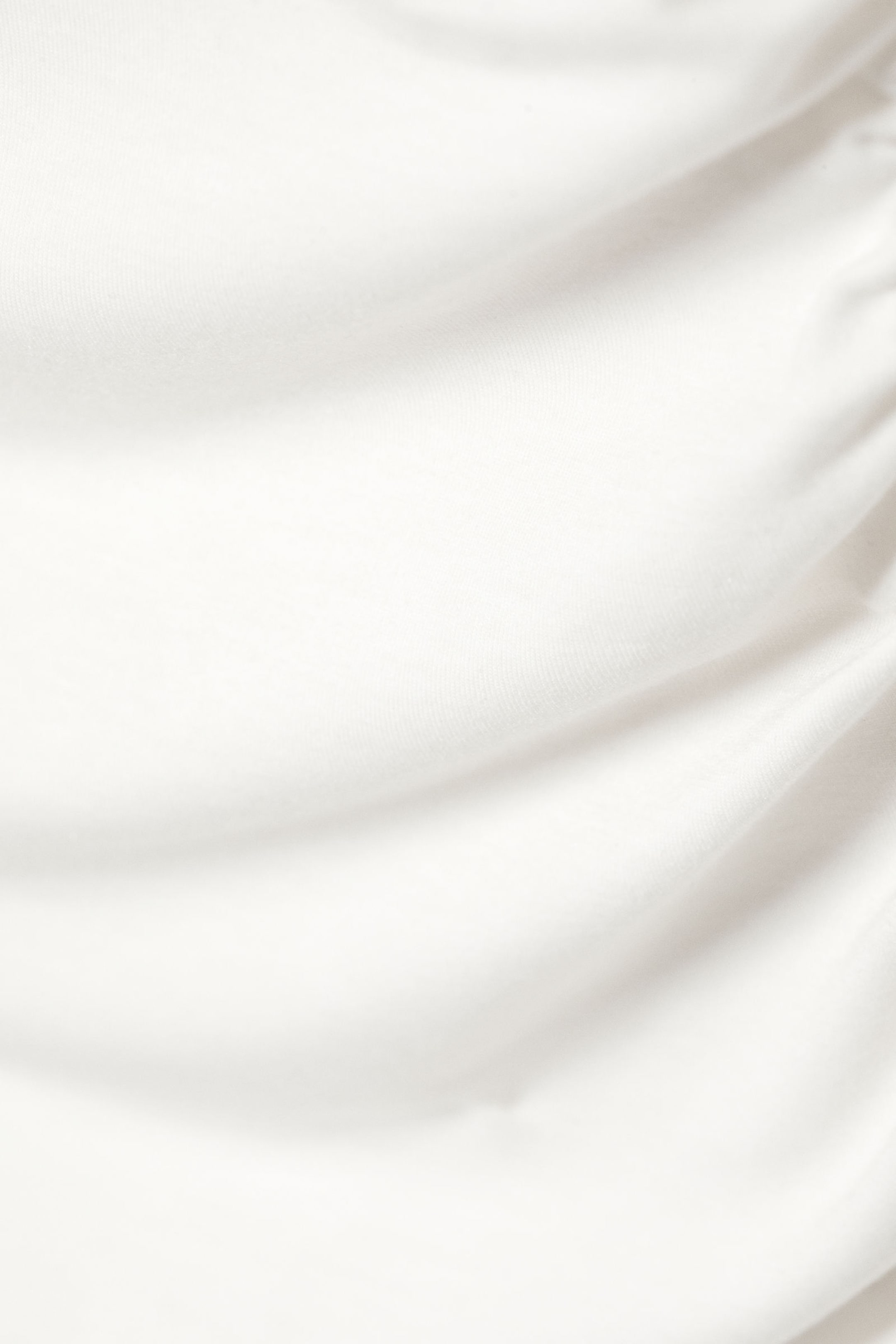 Weiß - Ärmelloses, gerafftes Jersey-Top - 5