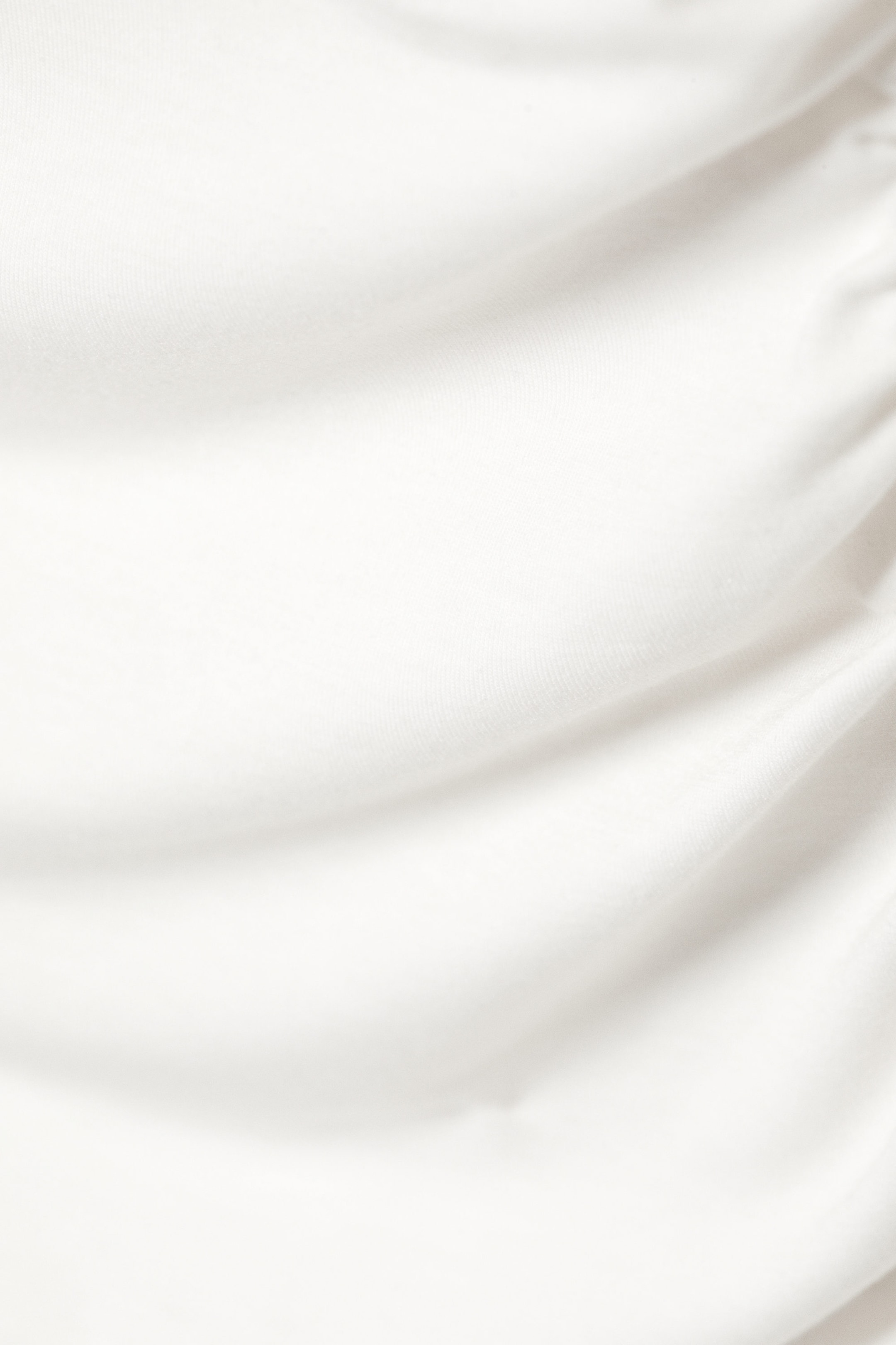 White - Sleeveless Gathered Jersey Top - 2