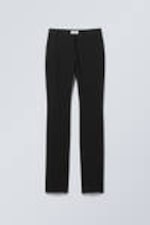 Pinstripe - Mid Rise Split Hem Suiting Trousers - 0