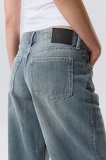 Gloria Blue - Bleu moyen - Jean jambe large taille basse Ample - 3