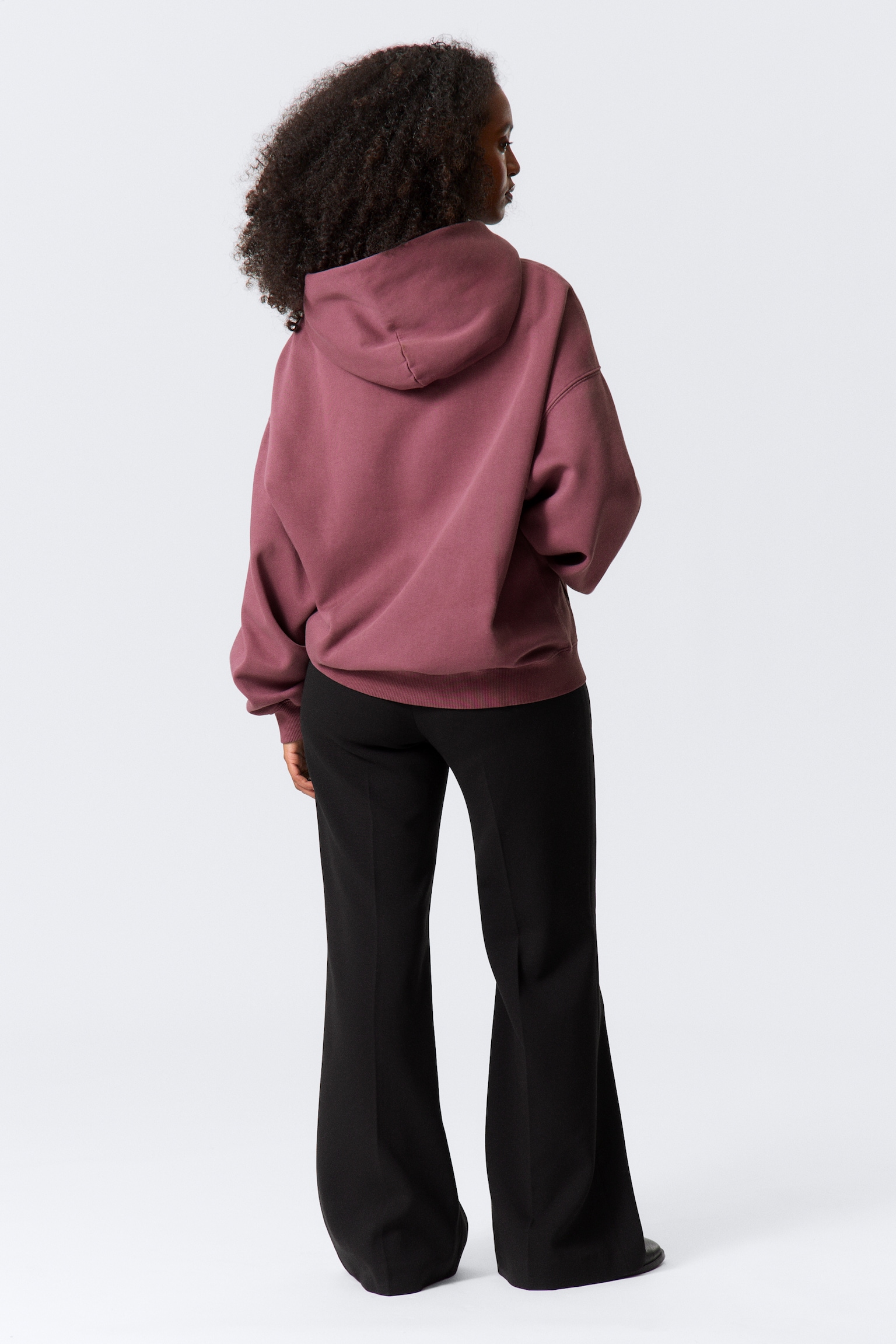 Oversized Heavyweight Hoodie - Washed Red/Light Grey Melange/Dark Blue - 5