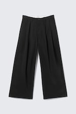 Svart - Otis lediga chinos i bomullstwill med veck - 0