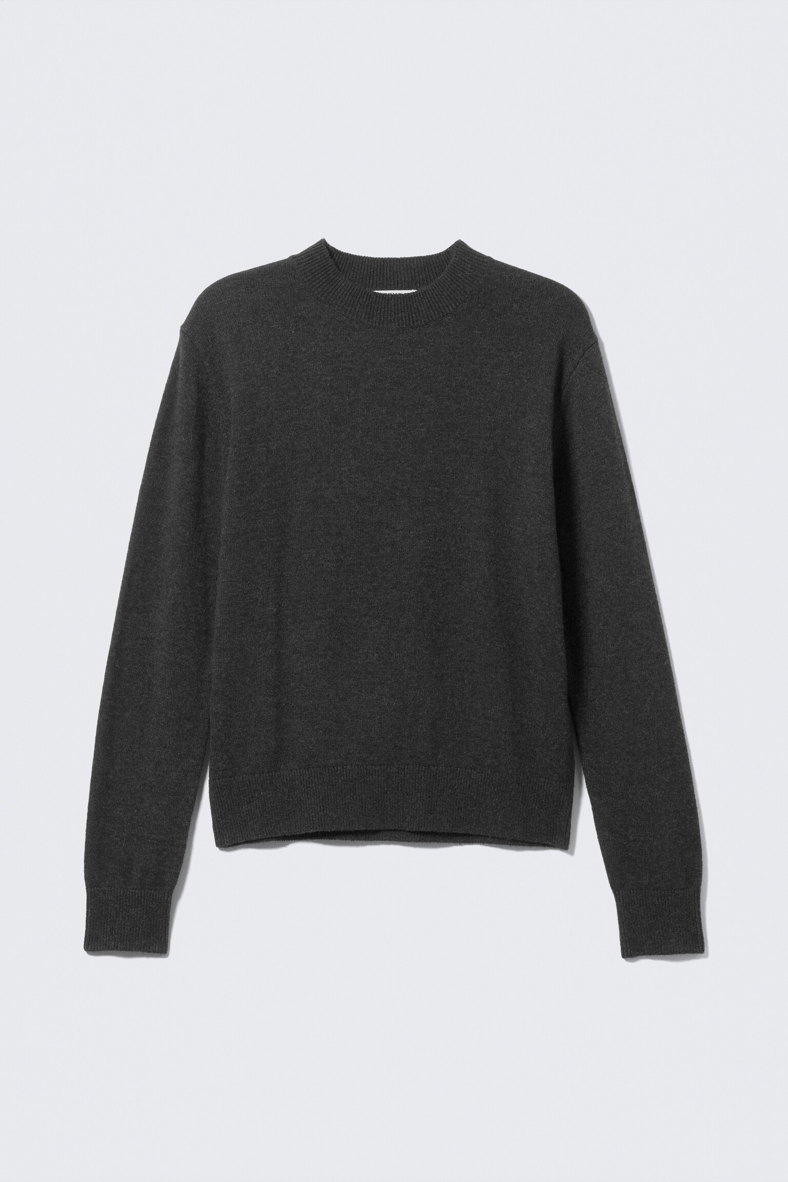 Sweter z okrągłym dekoltem Regular Fit - Czarny/Ciemnobrązowy - 2