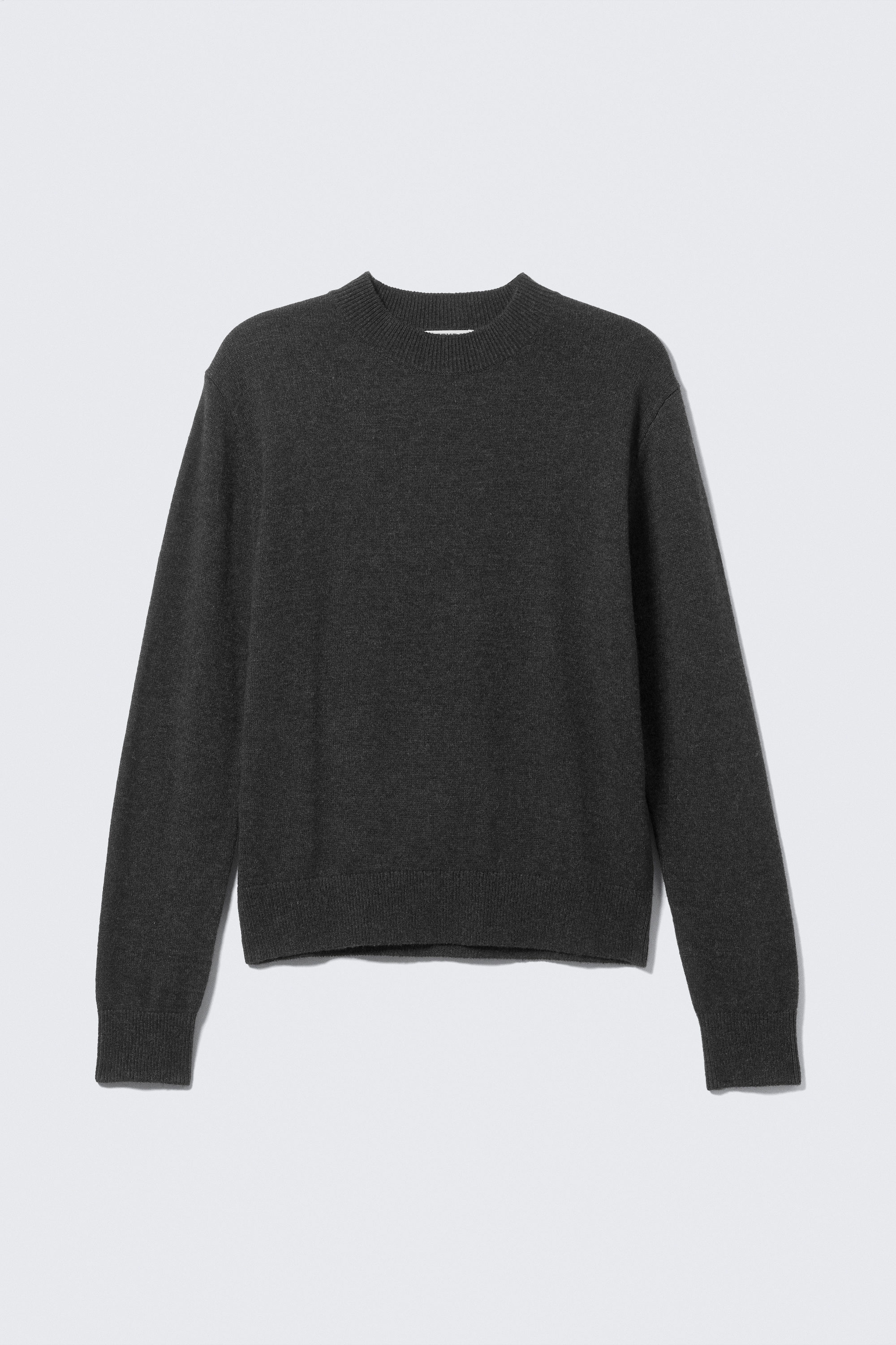 regular fit wool-blend crew-neck sweater - Black | Weekday WW