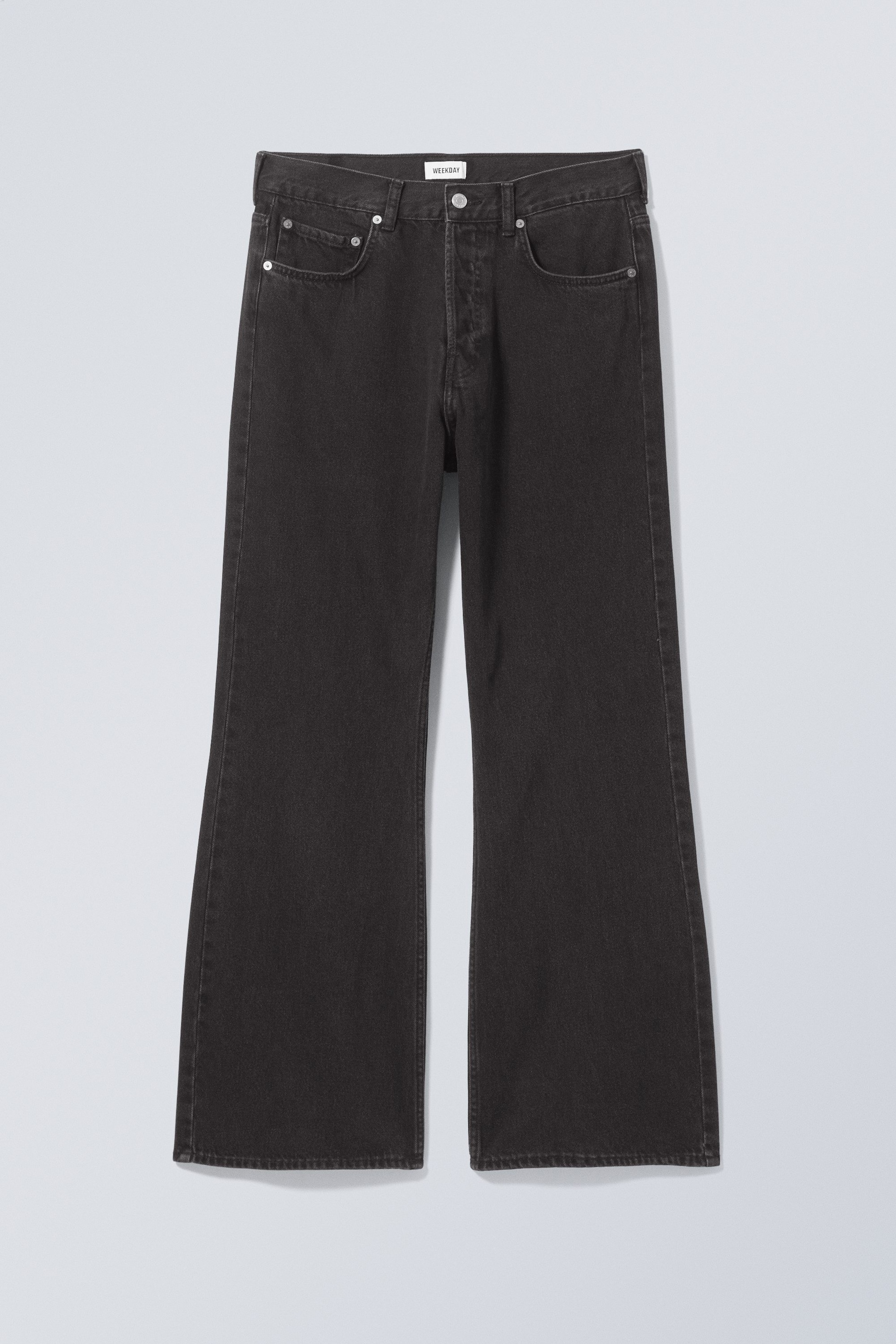 Tintenschwarz - Lockere Bootcut-Jeans Time - 0