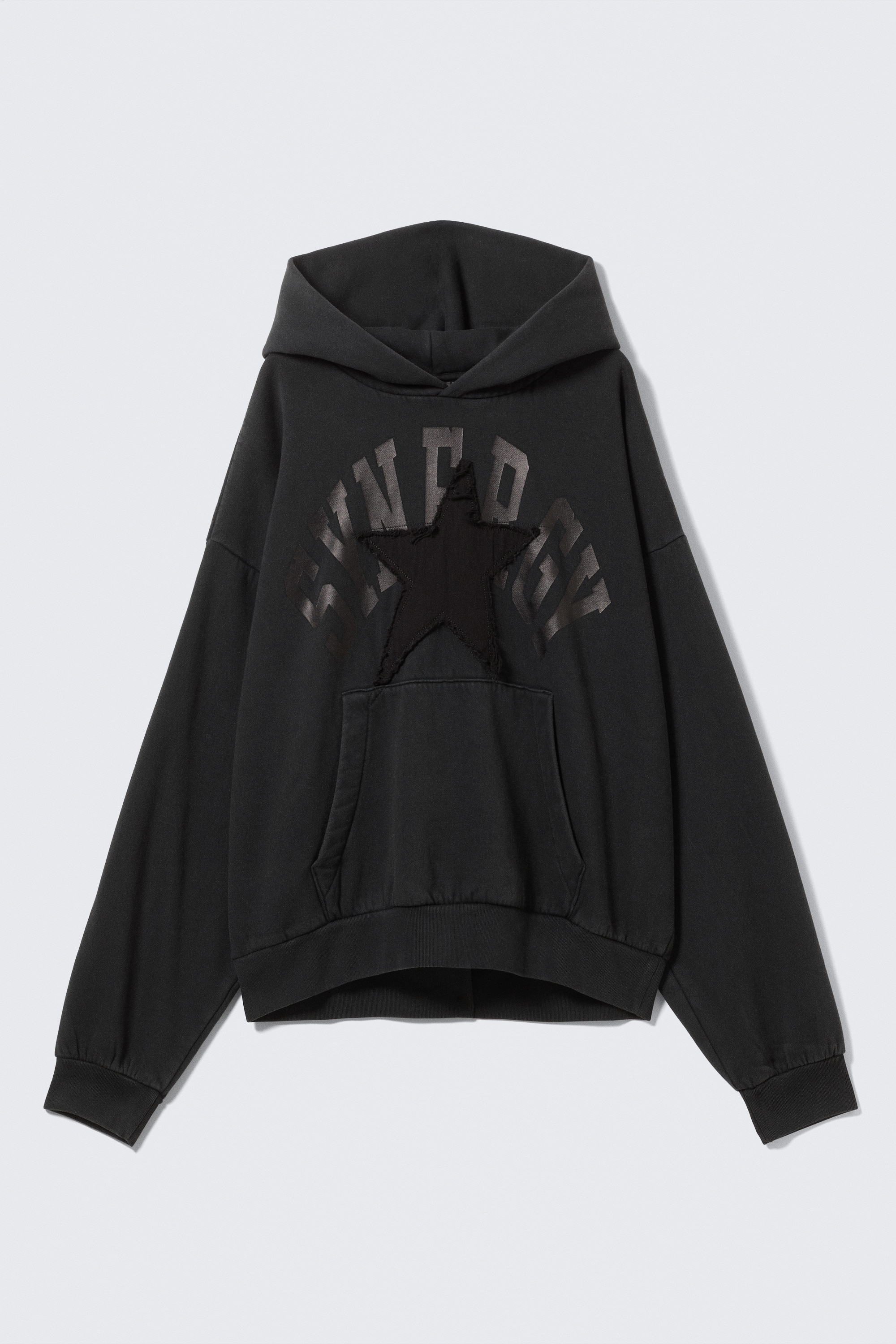 Sudadera con capucha holgada con estampado gráfico - Negro - Synergy/Dragon