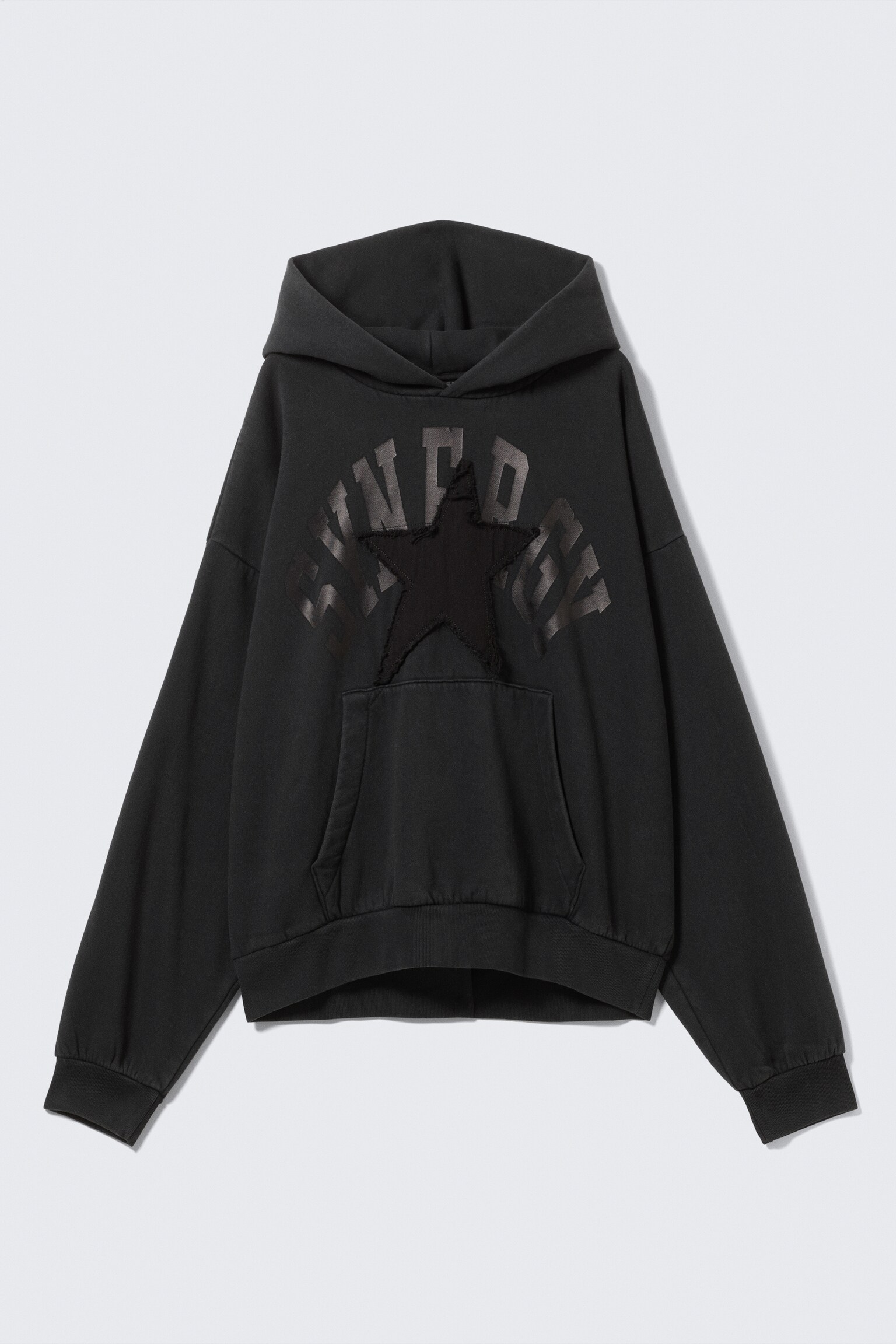 Square Loose Fit Graphic Hoodie - Black - Synergy/Black - Dragon - 2