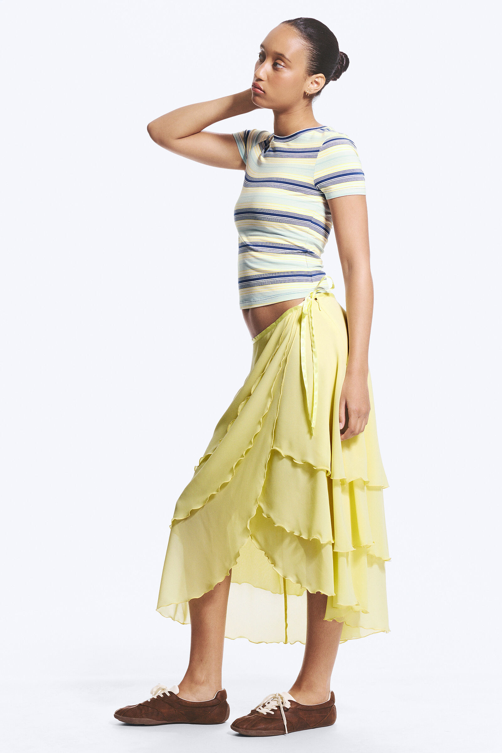 Knee-Length Wrap Skirt