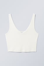 White - Sweet V-neck Tank - 0